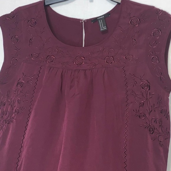 Forever 21 Purple Blouse Medium - Picture 6 of 7